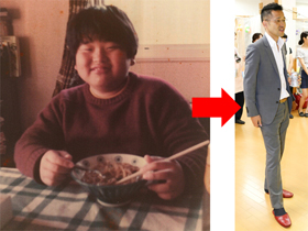 インスタントラーメンを食べる小学校高学年時の写真